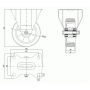 Koła aluminiowo-gumowe fi 125 mm w obudowie stałej - opona czarna
