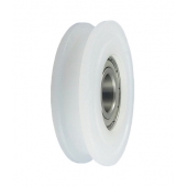 Rolka profilowana poliamidowa fi 52 mm na linkę fi 10 mm - otwór w piaście 8 mm