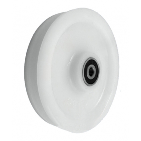 Rolka profilowana poliamidowa fi 150 mm na linkę fi 14 mm - otwór w piaście 10 mm