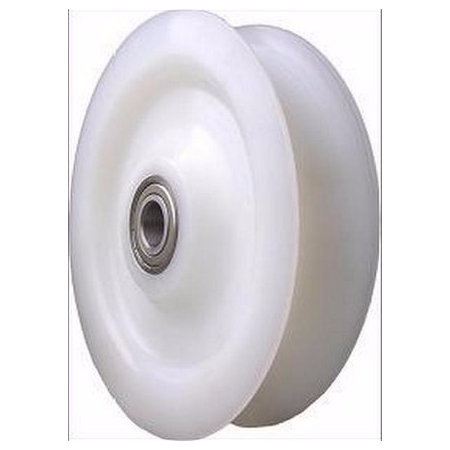 Rolka profilowana poliamidowa fi 200 mm na linkę fi 40 mm - otwór w piaście 20 mm