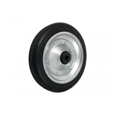 Koło metalowo-gumowe fi 300 mm ( do 225 kg ) ł. wałeczkowe ( fi 20 )