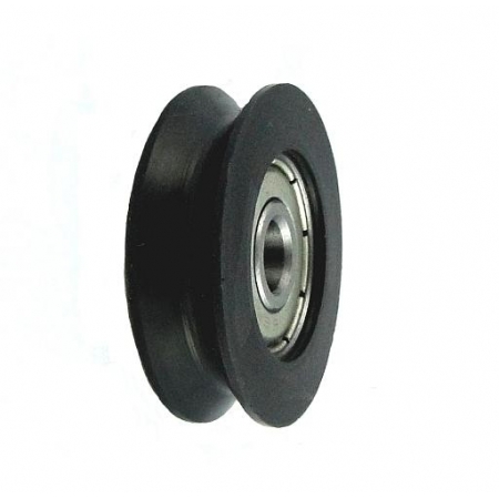Rolka profilowana poliamidowa fi 29 mm na linkę fi 4 mm - otwór w piaście 6 mm